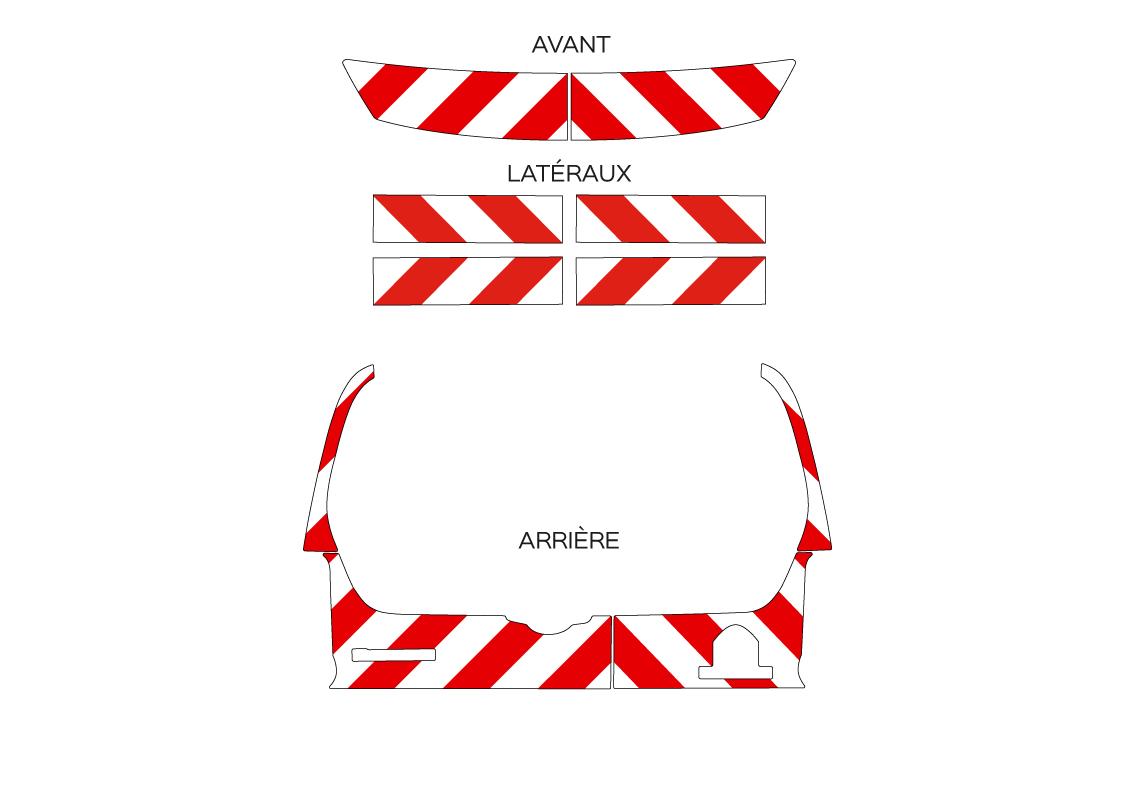 Pre-cut chevron kit Class B CITROËN BERLINGO 2018-2023